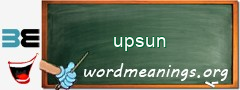 WordMeaning blackboard for upsun